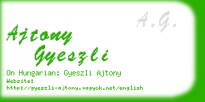 ajtony gyeszli business card